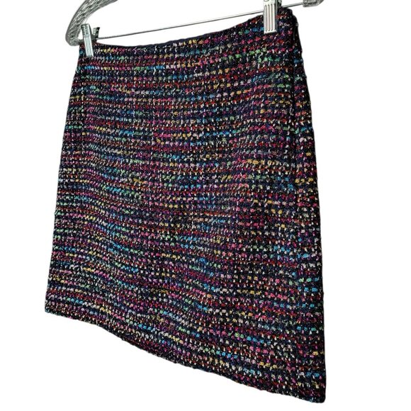 LOFT Womens Multicolor Tweed Business Casual Work Office Mini Skirt Size 0 - Picture 2 of 8